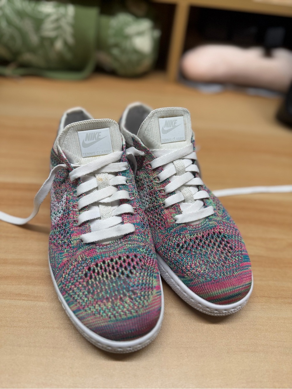 Nike Women's Multicolor Flyknit Low-Top Sneakers - White Accents